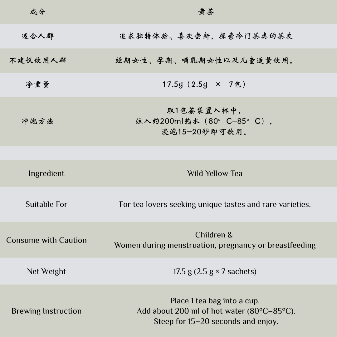 荒野黄茶 Wild Yellow Tea